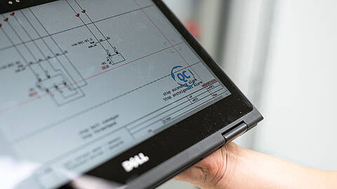 Stempelfunktion skemdit Tablet zeigt die Stempelfunktion von skemdit